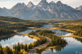 Teton Park Road Grand Teton Mountains Lakes Scenic Drive